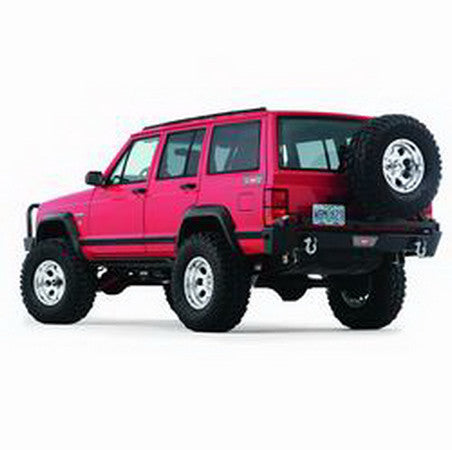 XJ REAR BUMPER, W/ TIRE, 97-01